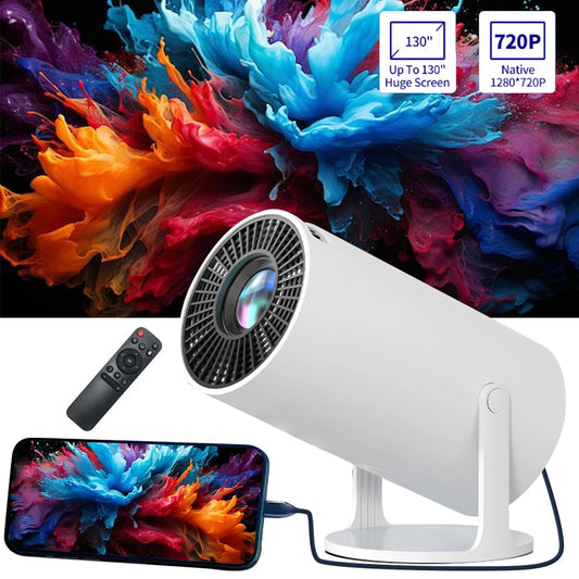 1080P Projector Portable Mini Projetor Wired With Speakers For Phone Movies Android 11 Dual 200 ANSI Allwinner Home Cinema Outdo