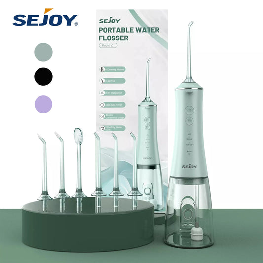 Sejoy Oral Irrigator Dental Water Pick Magnetic Charging Water Flosser High Pressure Dental Irrigator